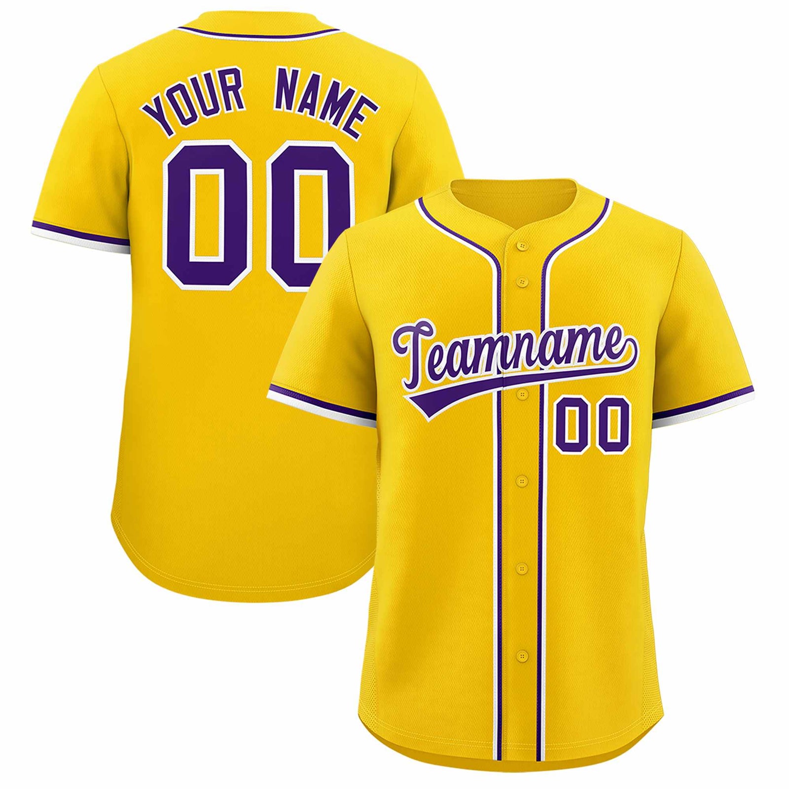Custom Gold Classic Style Authentic Baseball Jersey