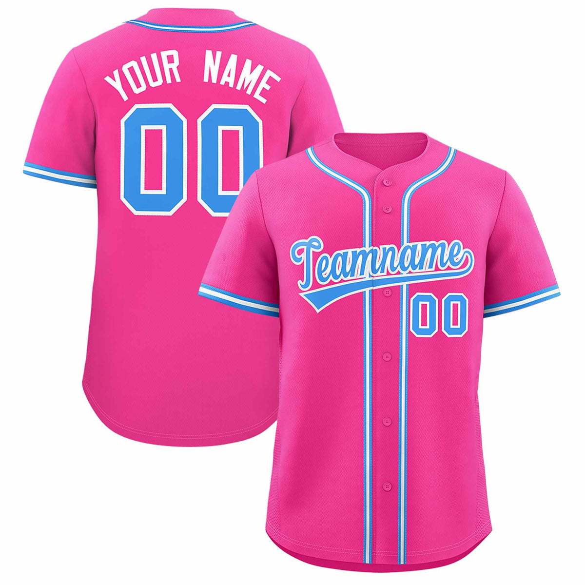 Custom Pink Classic Style Authentic Baseball Jersey