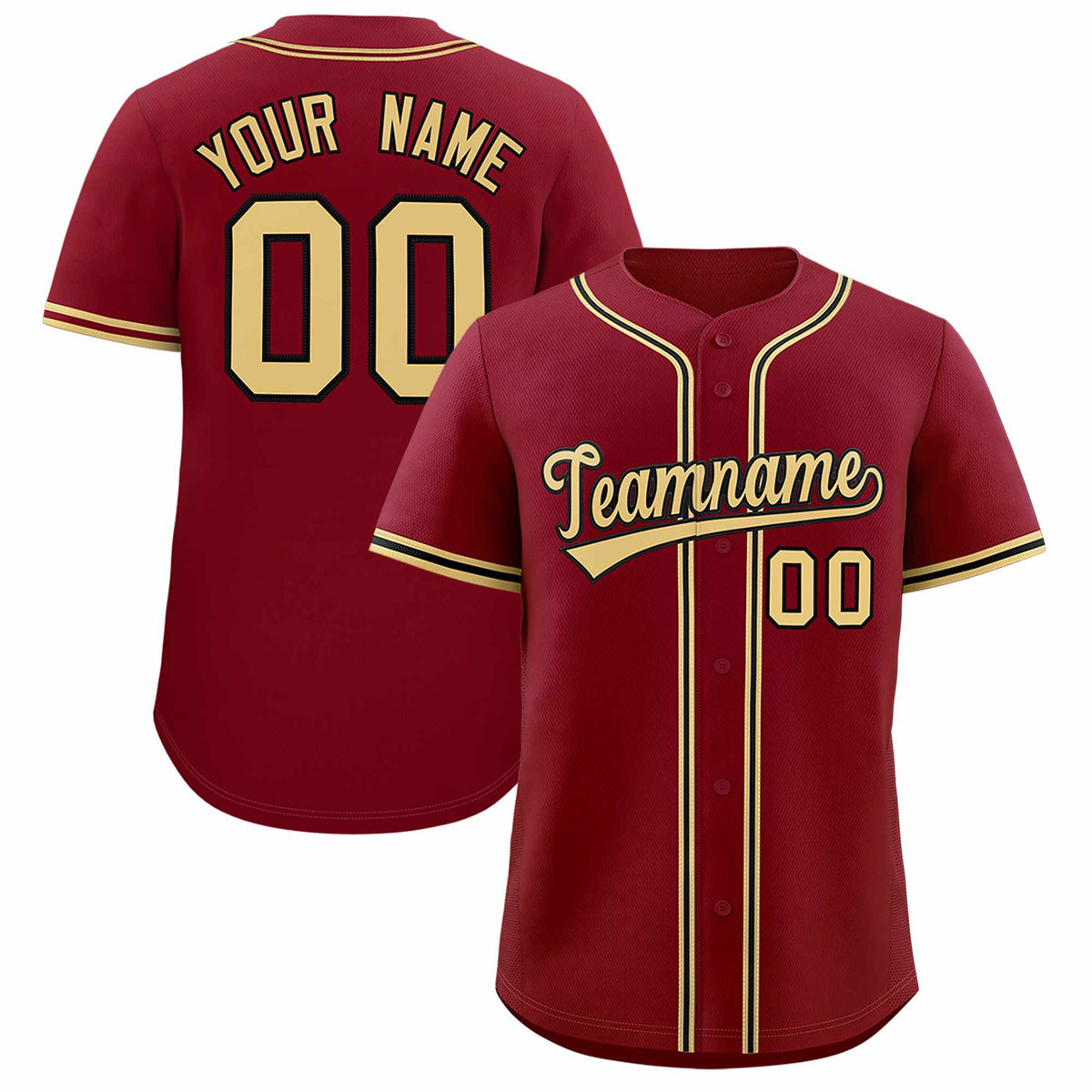 Custom Crimson Classic Style Authentic Baseball Jersey