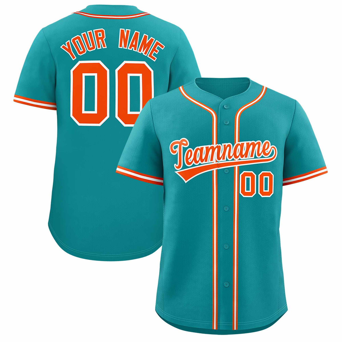 Custom Aqua Classic Style Authentic Baseball Jersey