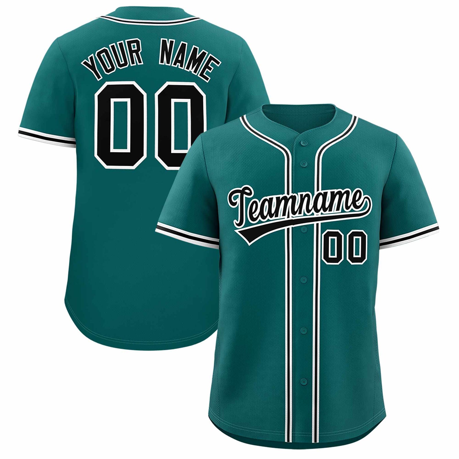 Custom Aqua Classic Style Authentic Baseball Jersey