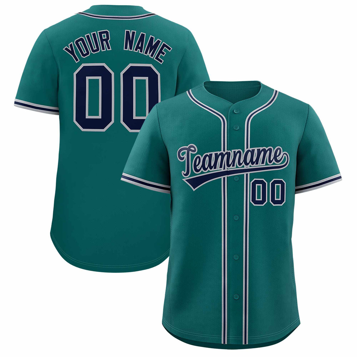 Custom Aqua Classic Style Authentic Baseball Jersey