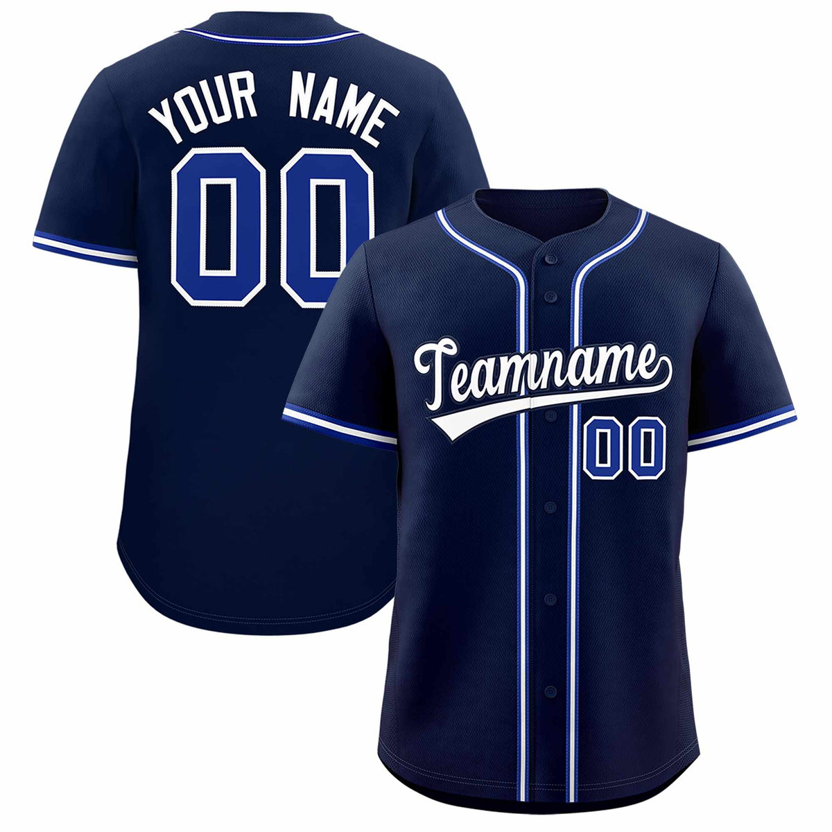 Custom Navy Classic Style Authentic Baseball Jersey