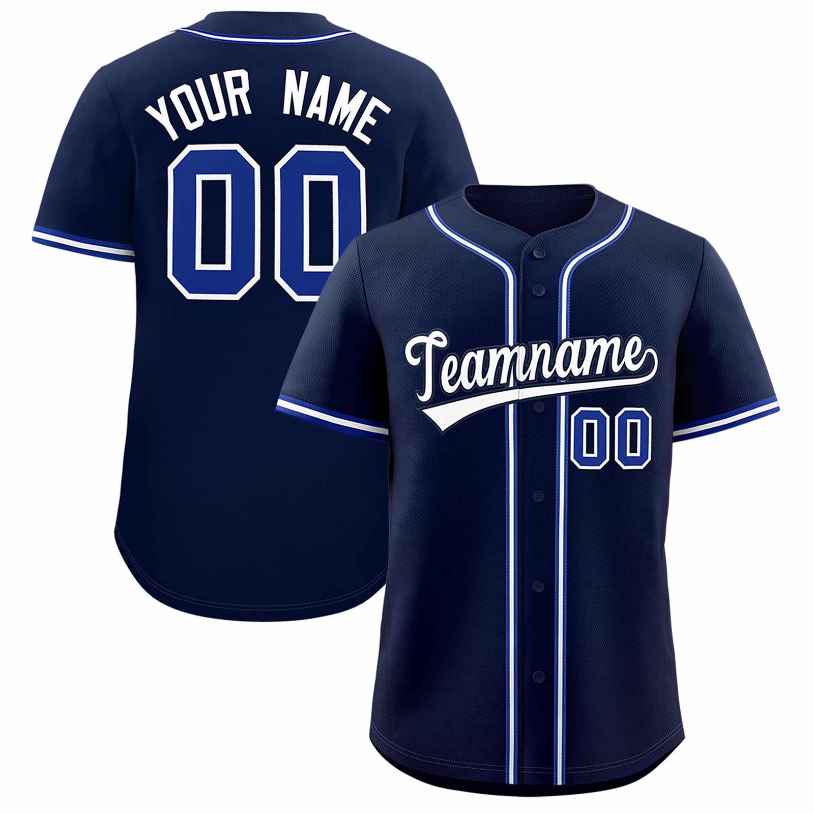 Custom Navy Classic Style Authentic Baseball Jersey