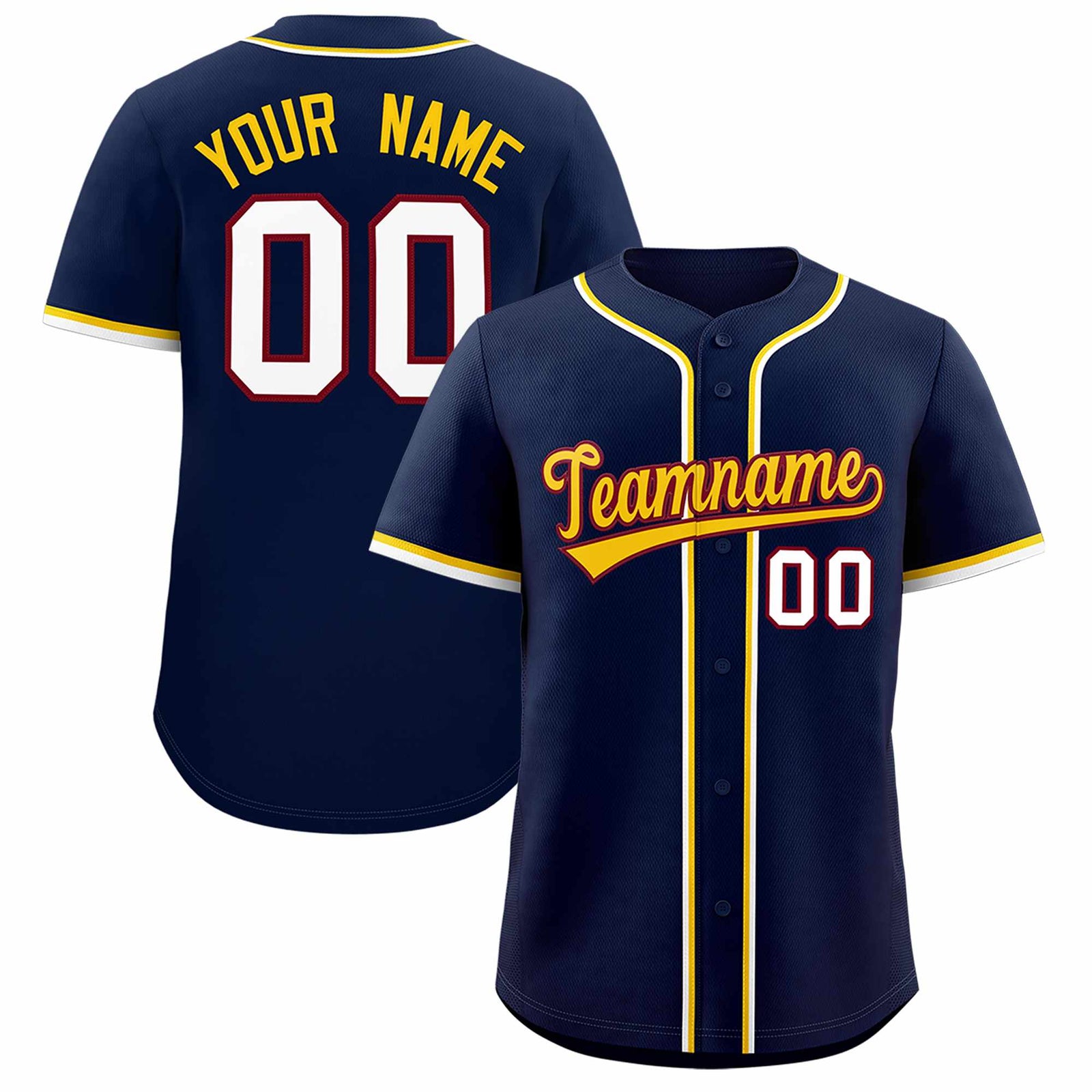 Custom Navy Classic Style Authentic Baseball Jersey