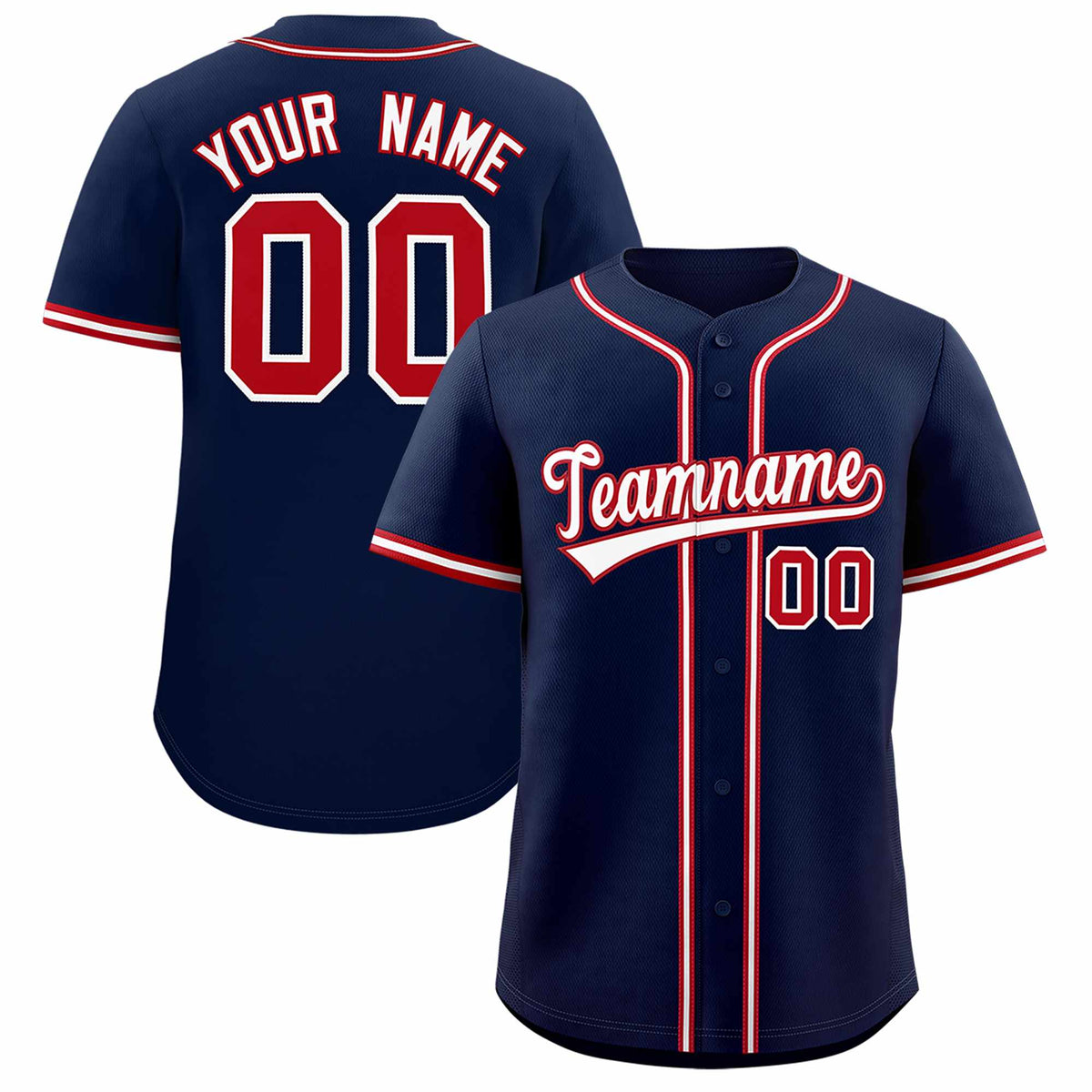 Custom Navy Classic Style Authentic Baseball Jersey