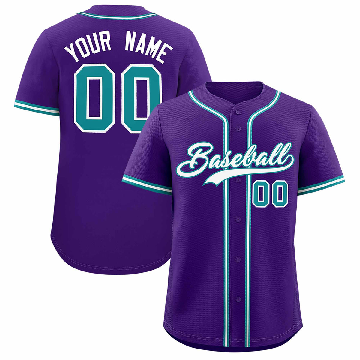 Custom Purple Classic Style Authentic Baseball Jersey