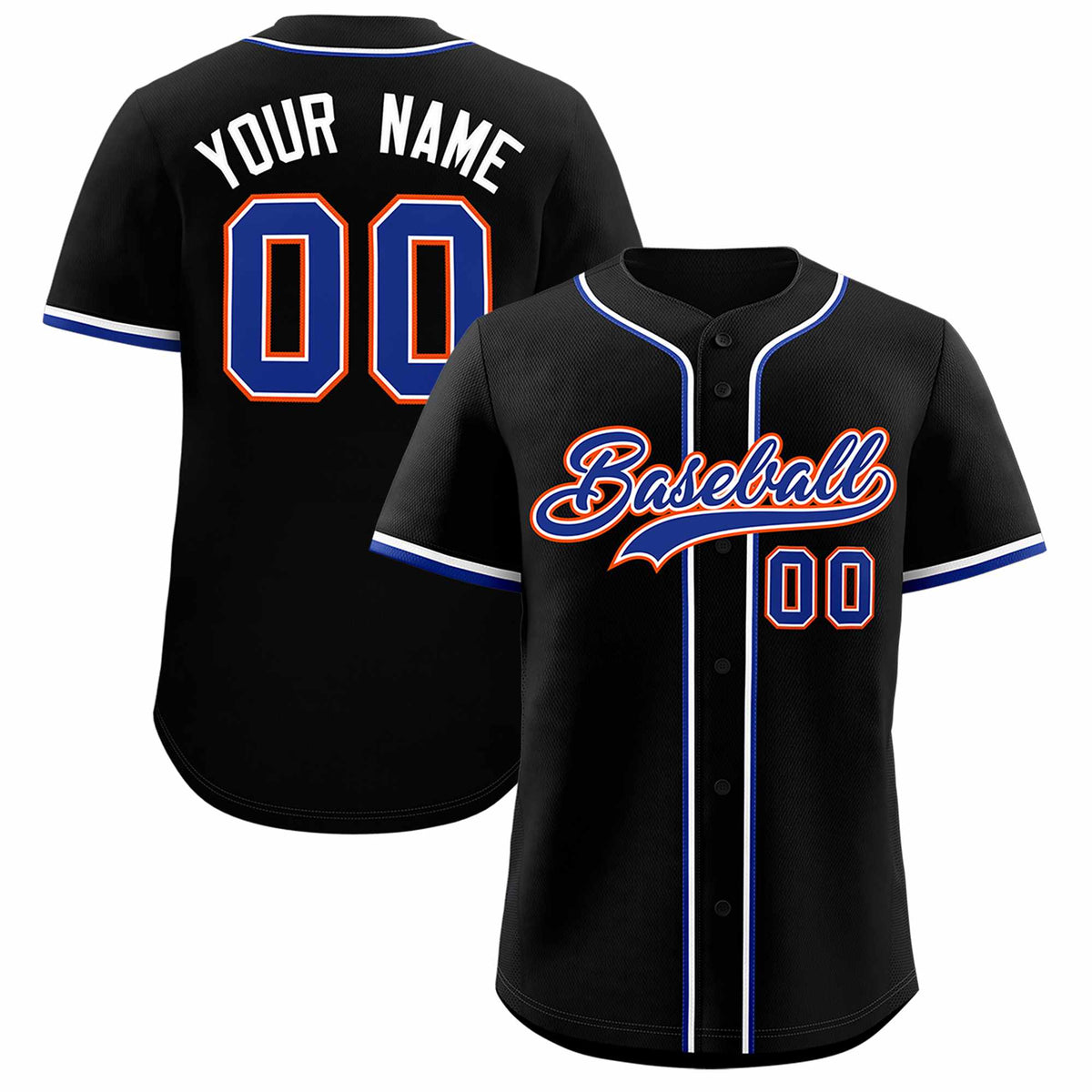 Custom Black Classic Style Authentic Baseball Jersey