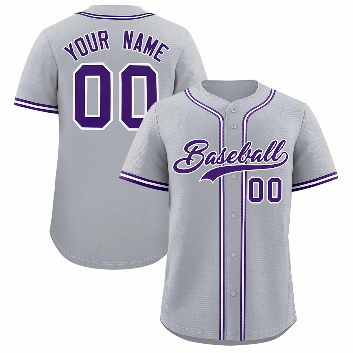 Custom Gray Classic Style Authentic Baseball Jersey