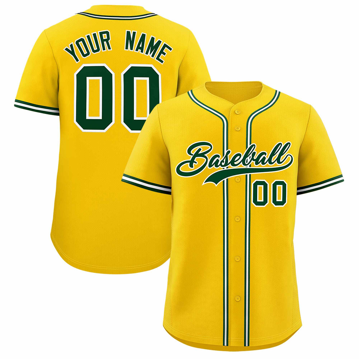 Custom Gold Classic Style Authentic Baseball Jersey