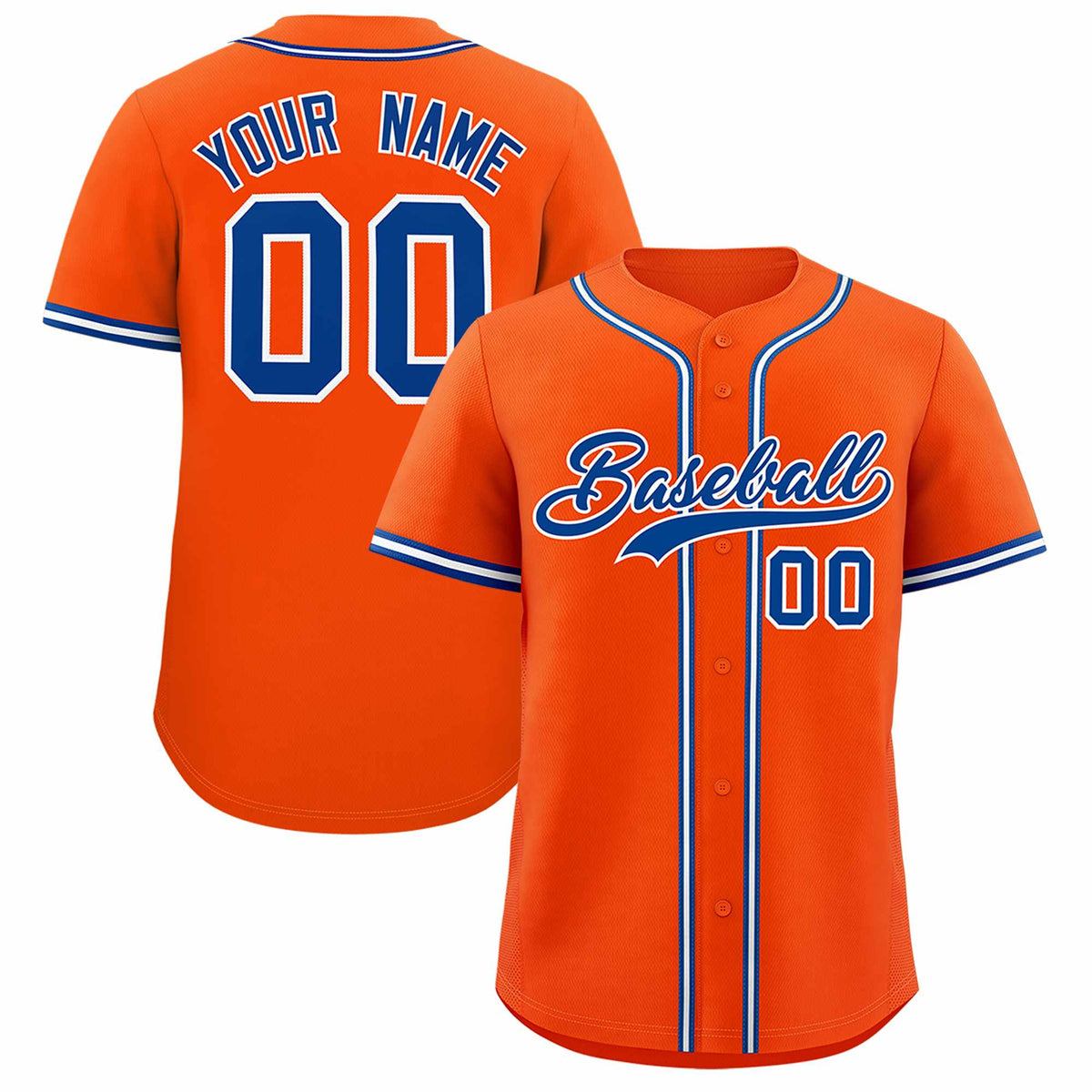 Custom Orange Classic Style Authentic Baseball Jersey