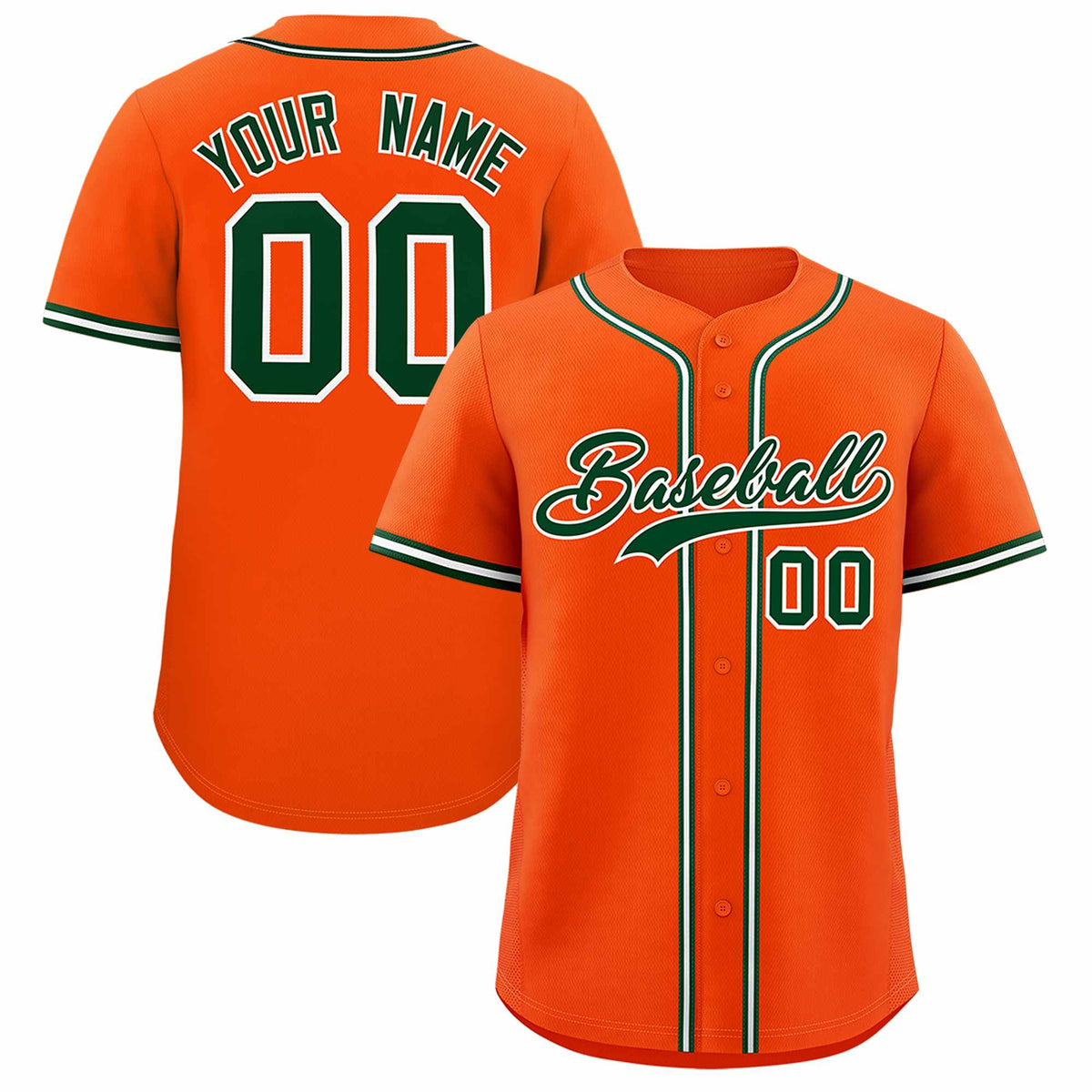Custom Orange Classic Style Authentic Baseball Jersey