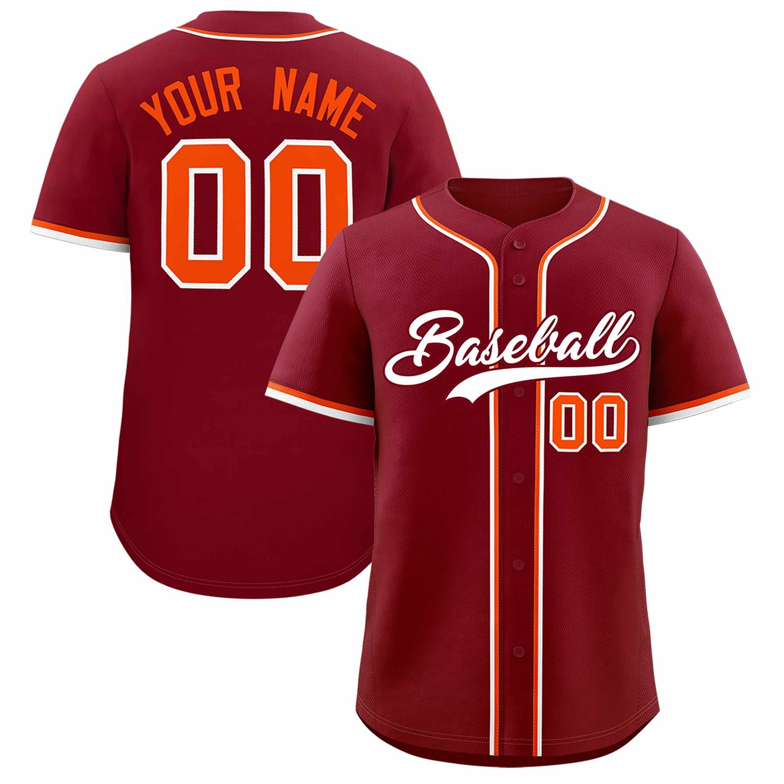 Custom Crimson Classic Style Authentic Baseball Jersey