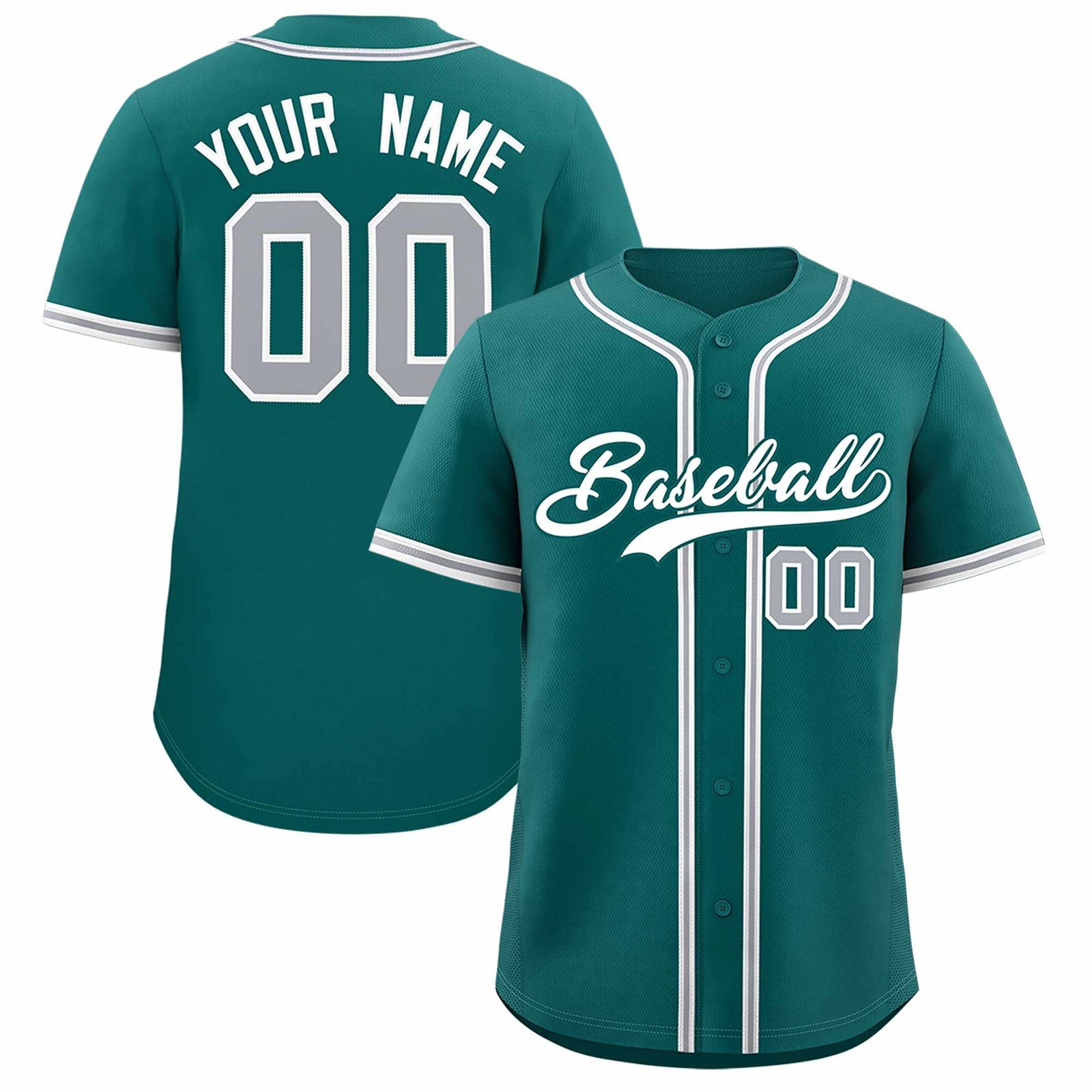Custom Aqua Classic Style Authentic Baseball Jersey