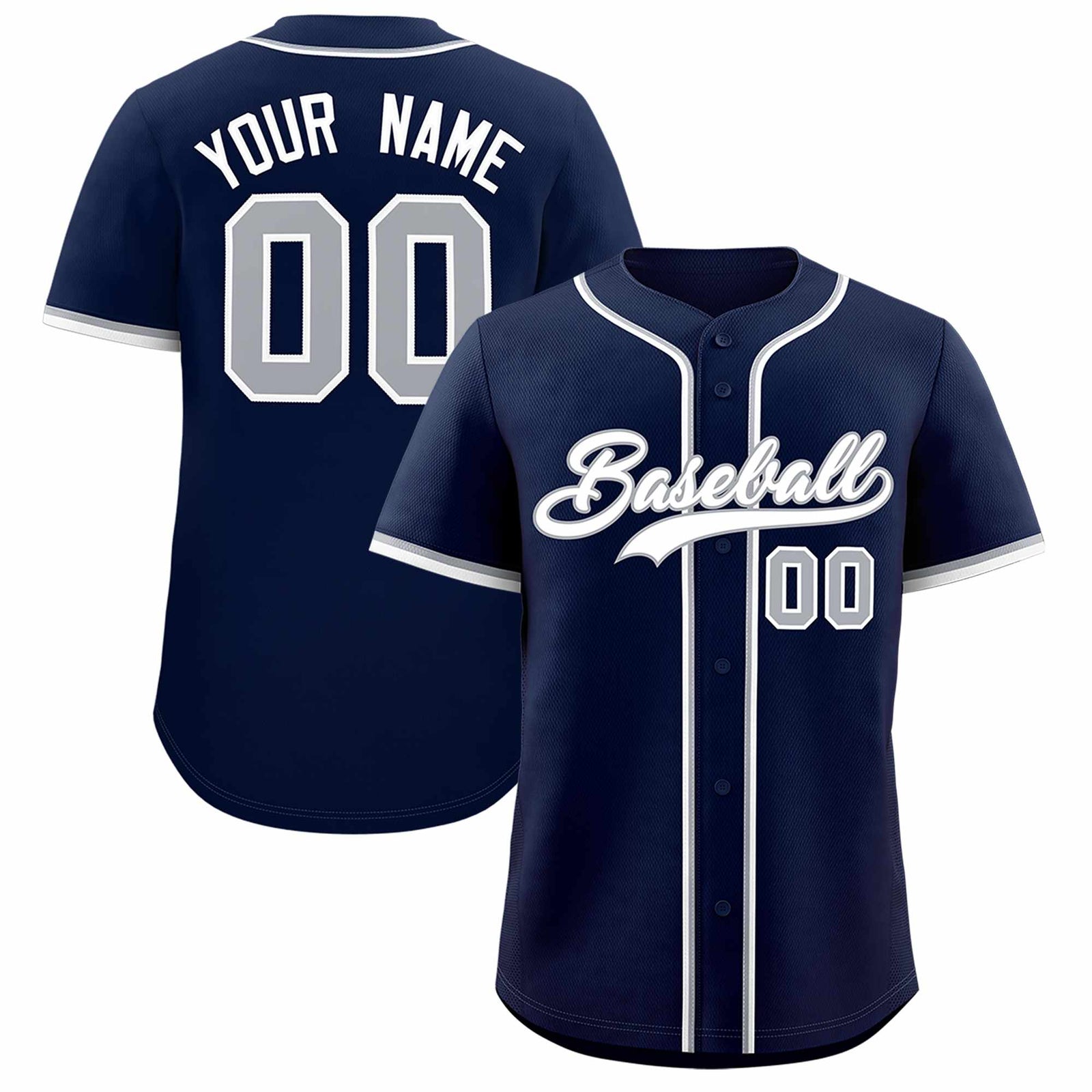 Custom Navy Classic Style Authentic Baseball Jersey