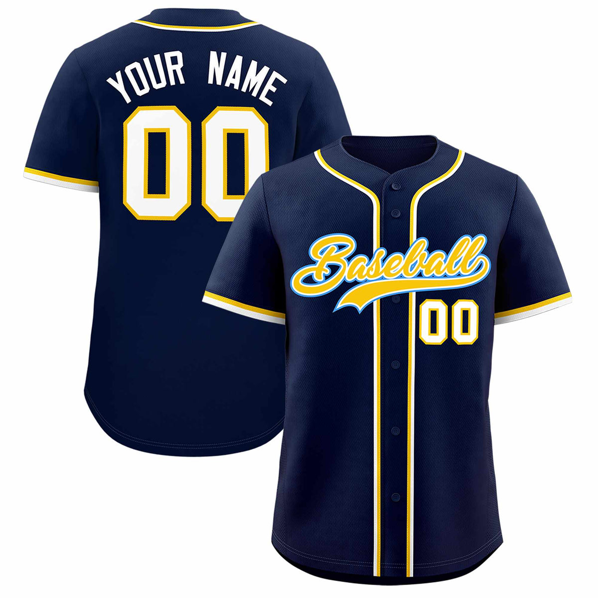Custom Navy Classic Style Authentic Baseball Jersey
