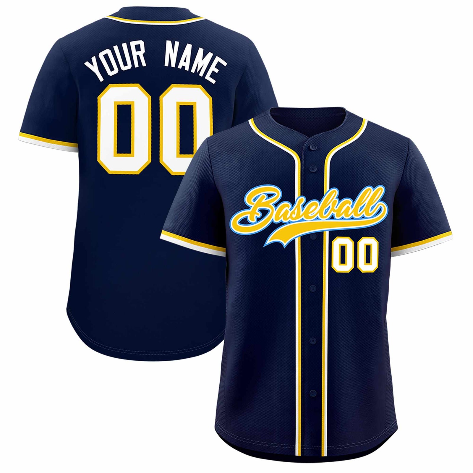 Custom Navy Classic Style Authentic Baseball Jersey