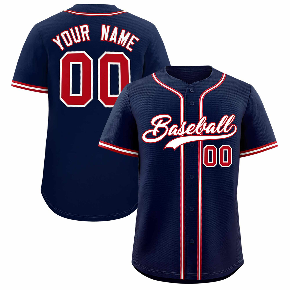 Custom Navy Classic Style Authentic Baseball Jersey