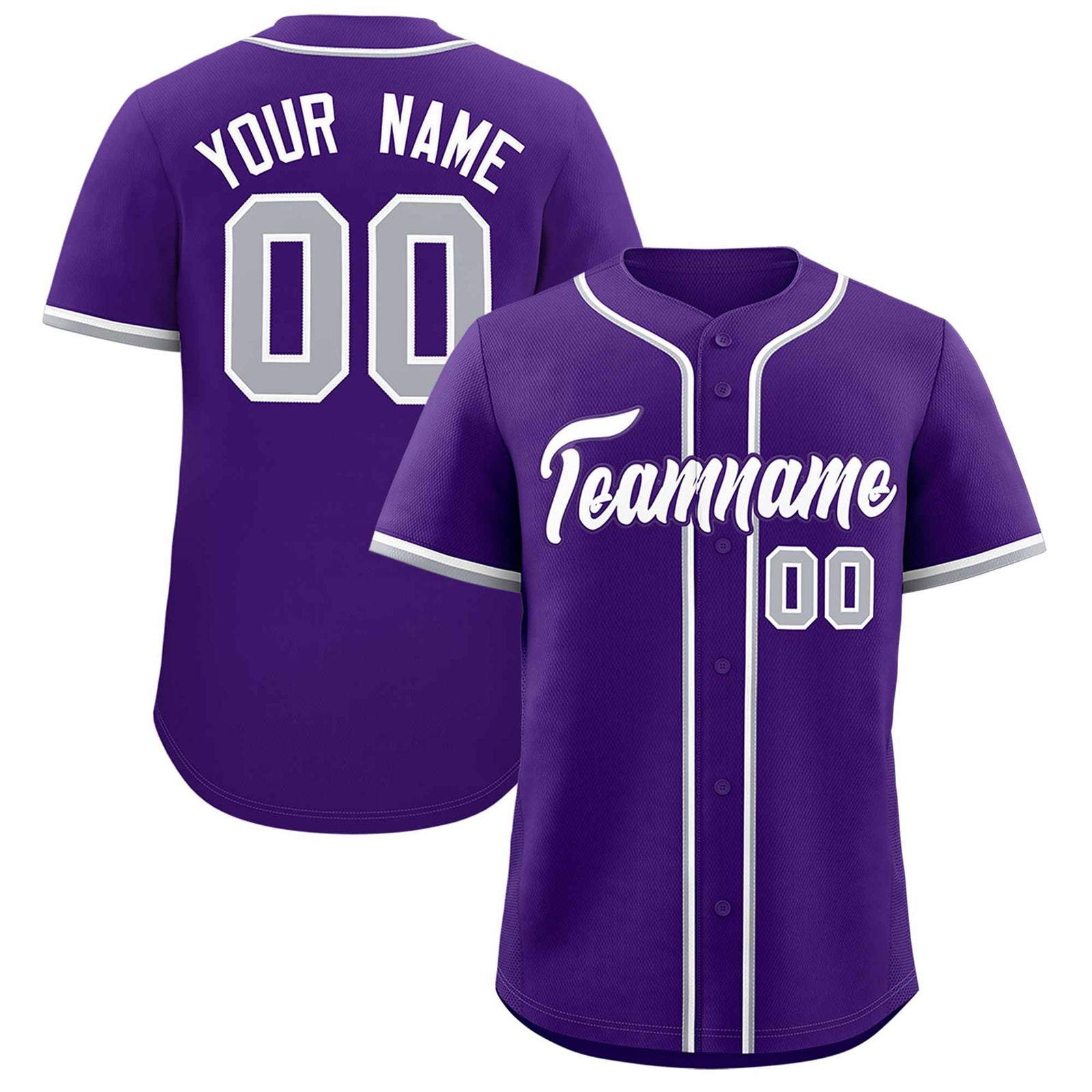Custom Purple Classic Style Authentic Baseball Jersey