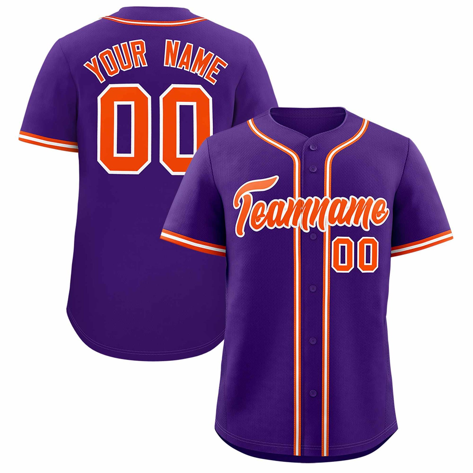 Custom Purple Classic Style Authentic Baseball Jersey