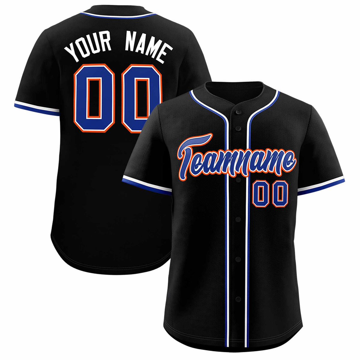 Custom Black Classic Style Authentic Baseball Jersey