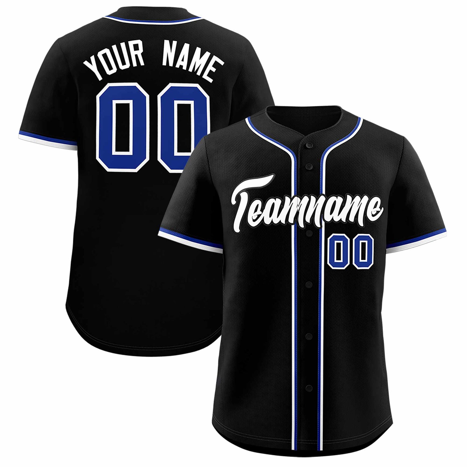 Custom Black Classic Style Authentic Baseball Jersey