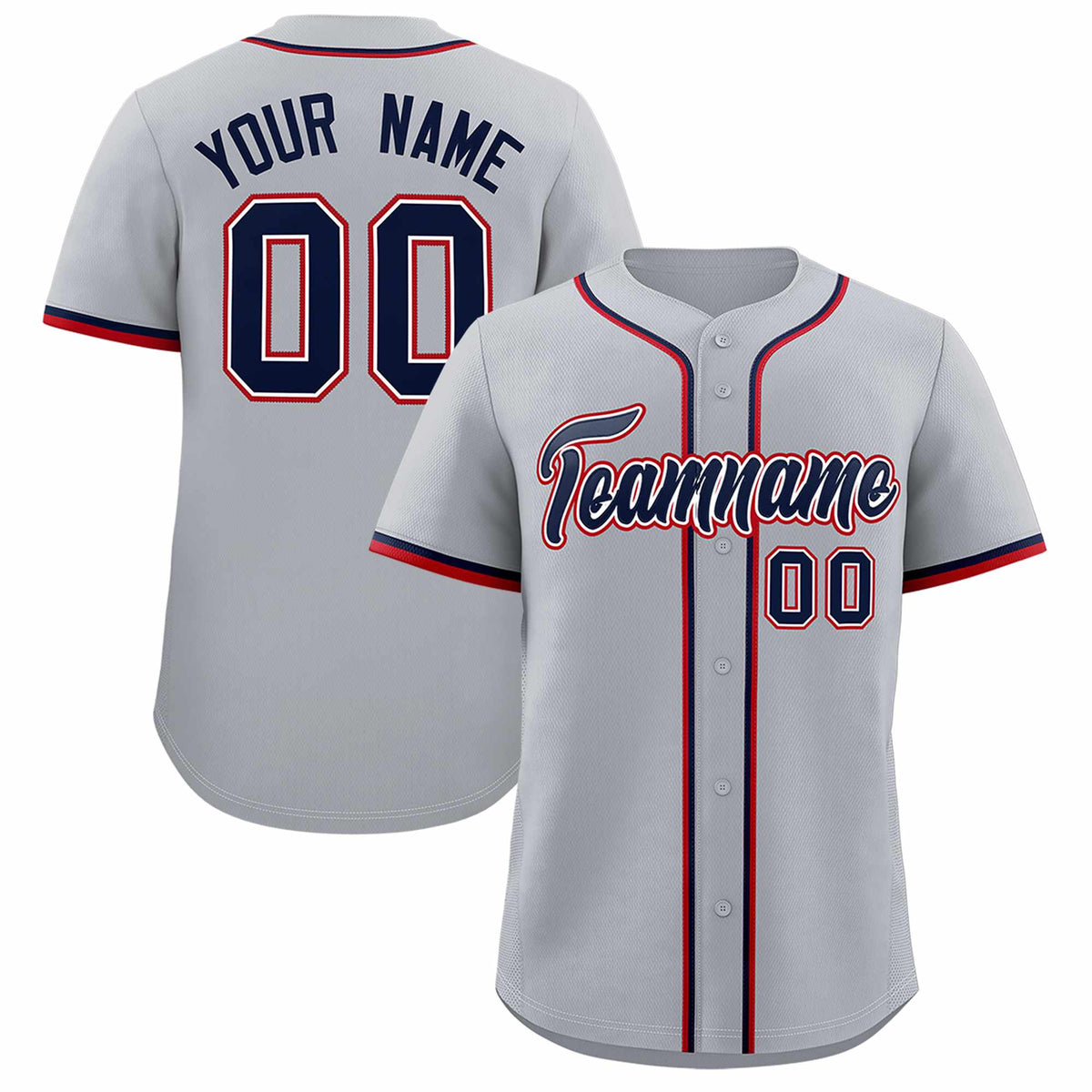 Custom Gray Classic Style Authentic Baseball Jersey