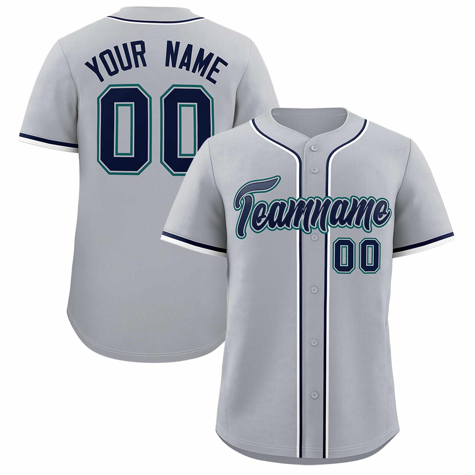 Custom Gray Classic Style Authentic Baseball Jersey