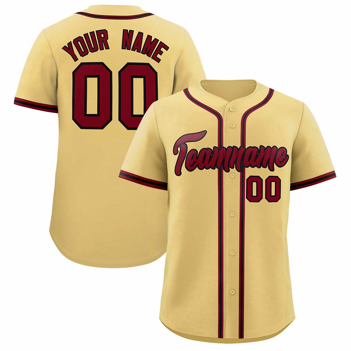 Custom Cream Classic Style Authentic Baseball Jersey