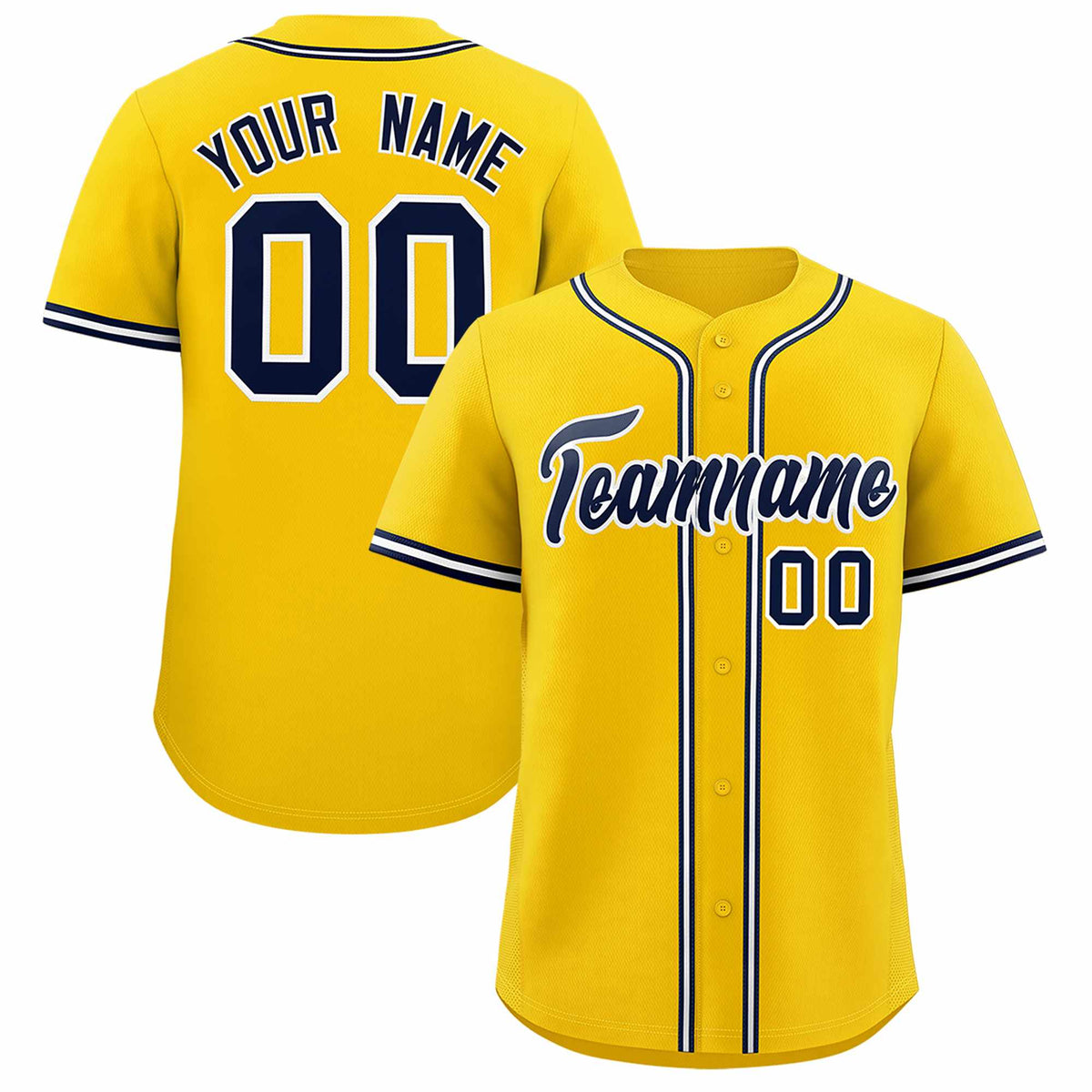 Custom Gold Classic Style Authentic Baseball Jersey