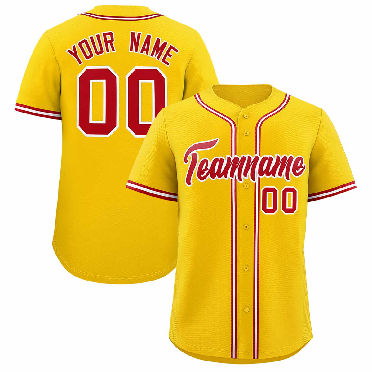 Custom Gold Classic Style Authentic Baseball Jersey