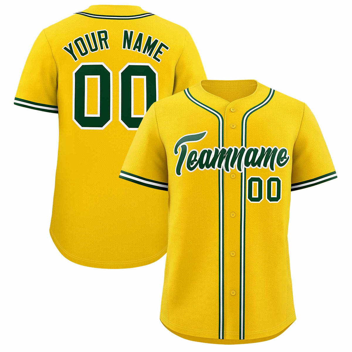 Custom Gold Classic Style Authentic Baseball Jersey