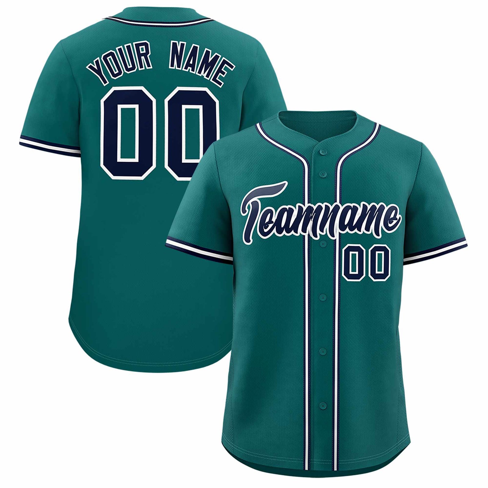 Custom Aqua Classic Style Authentic Baseball Jersey