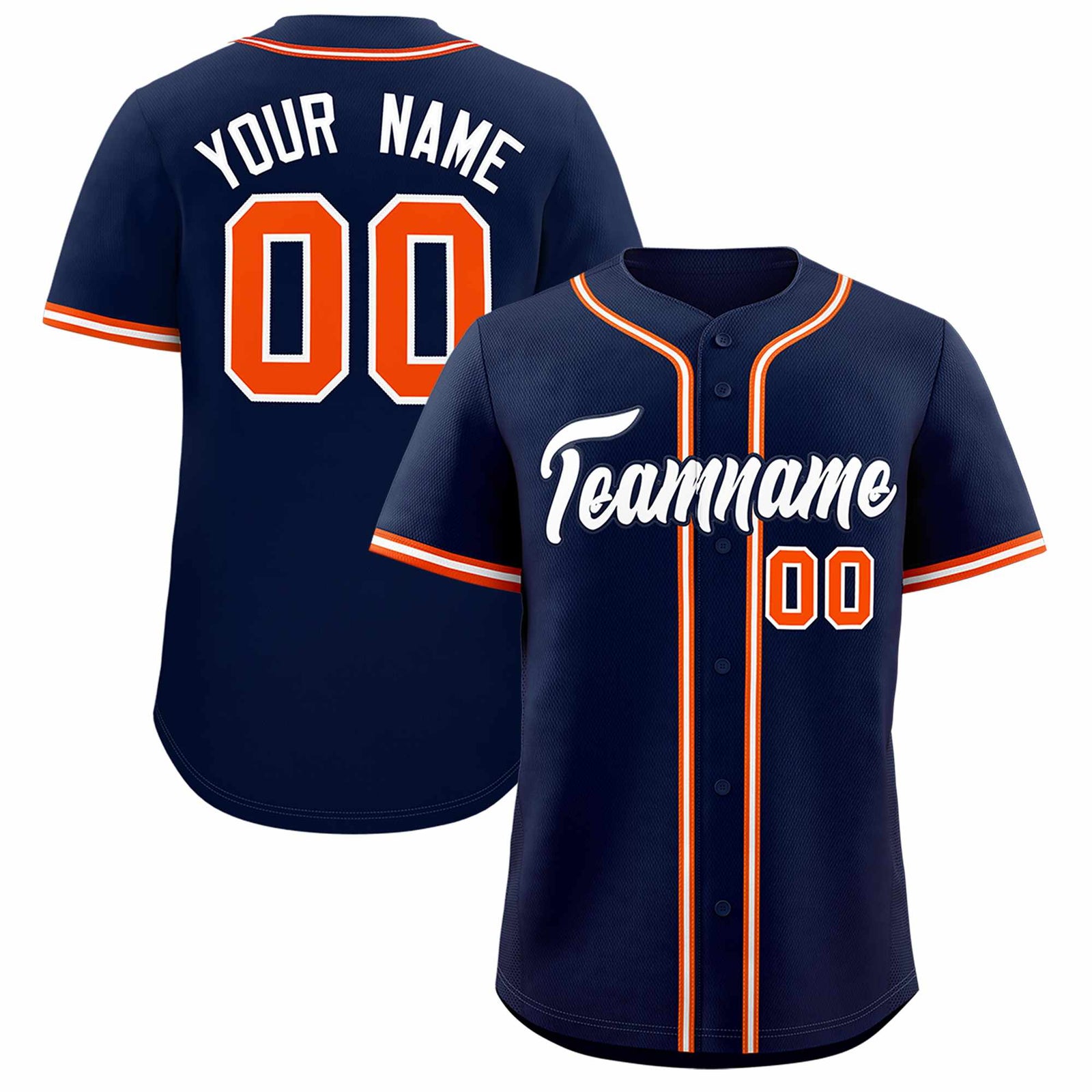 Custom Navy Classic Style Authentic Baseball Jersey