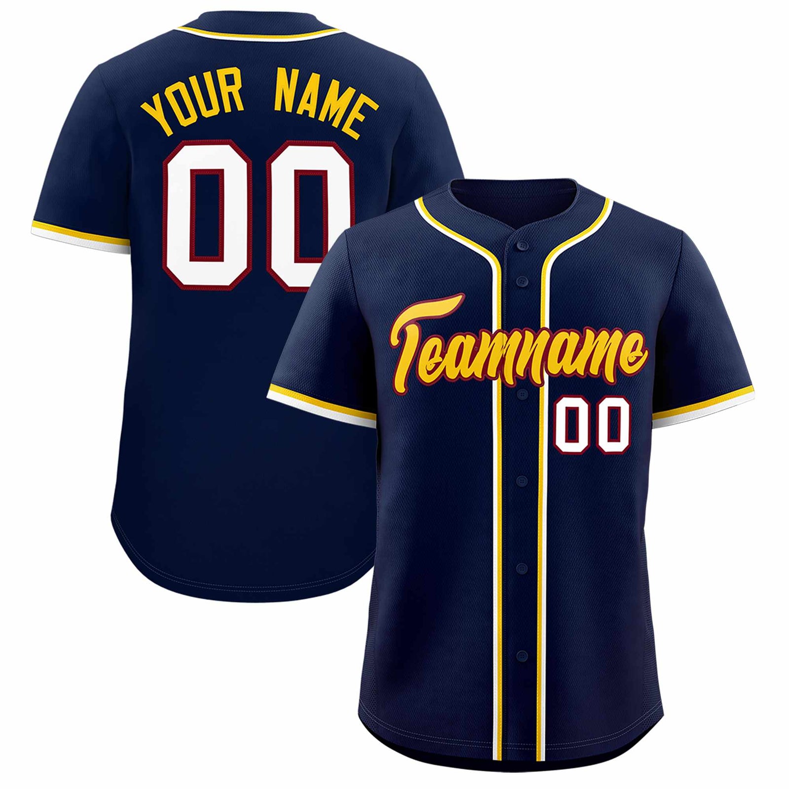 Custom Navy Classic Style Authentic Baseball Jersey