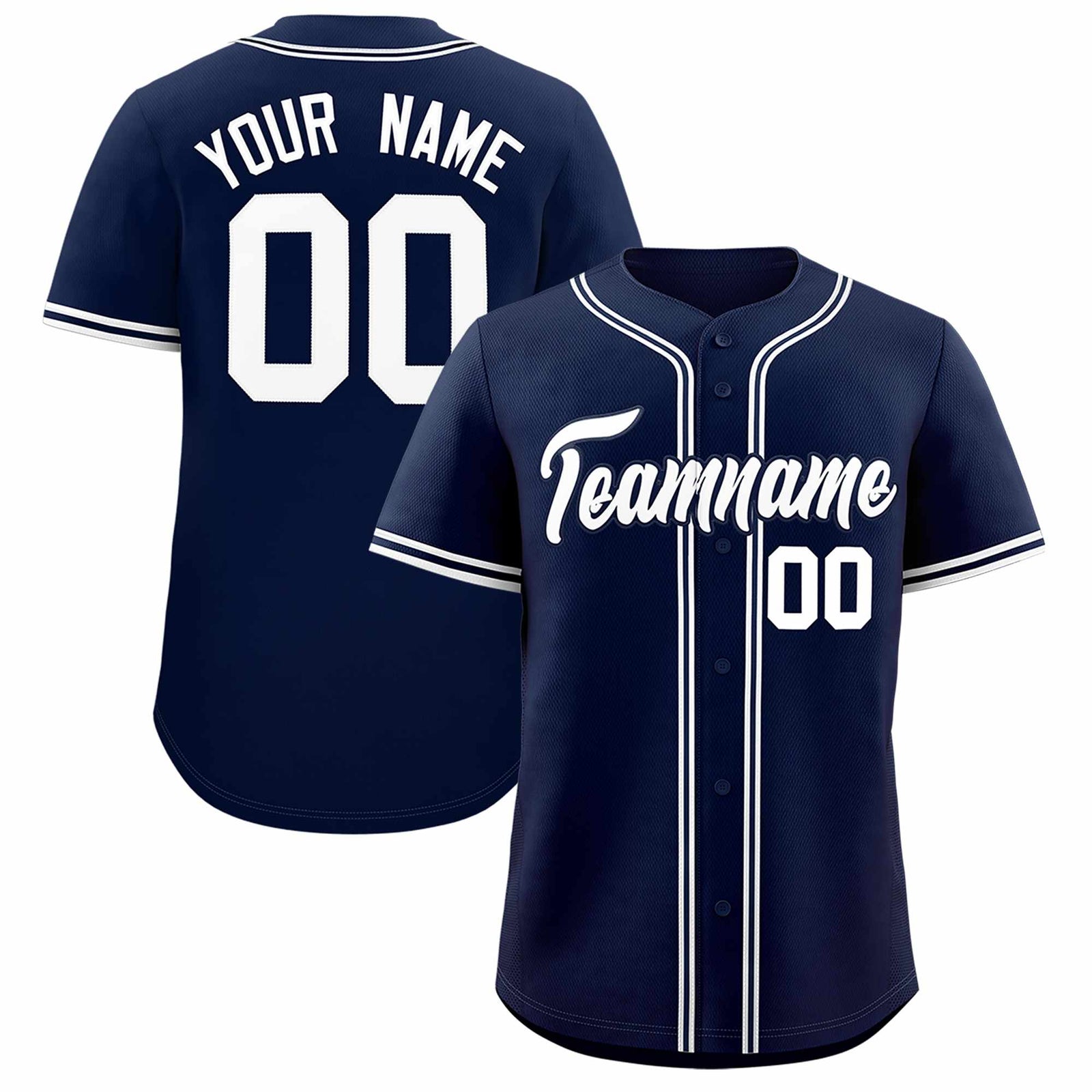 Custom Navy Classic Style Authentic Baseball Jersey