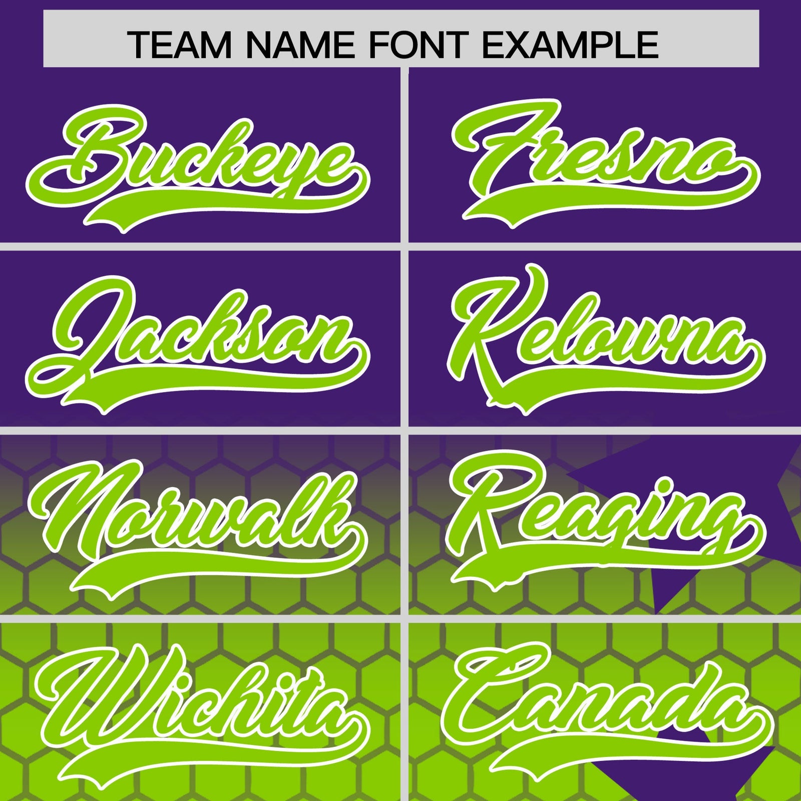 Custom Purple Neon Green White Rising Stars Series Gradient Fashion Baseball Jersey| KXKSHOP