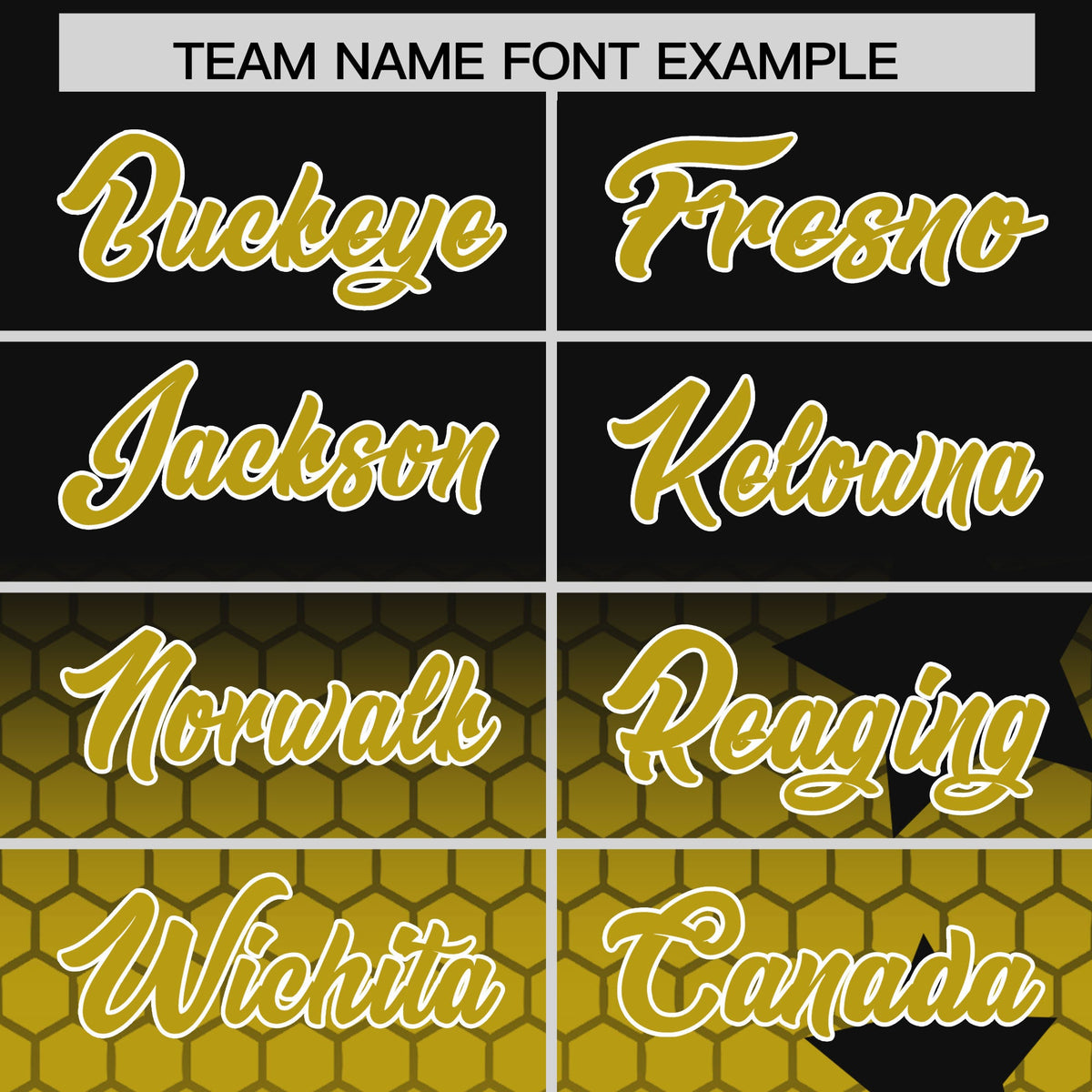 Custom Black Old Gold White Rising Stars Series Gradient Fashion Baseball Jersey| KXKSHOP