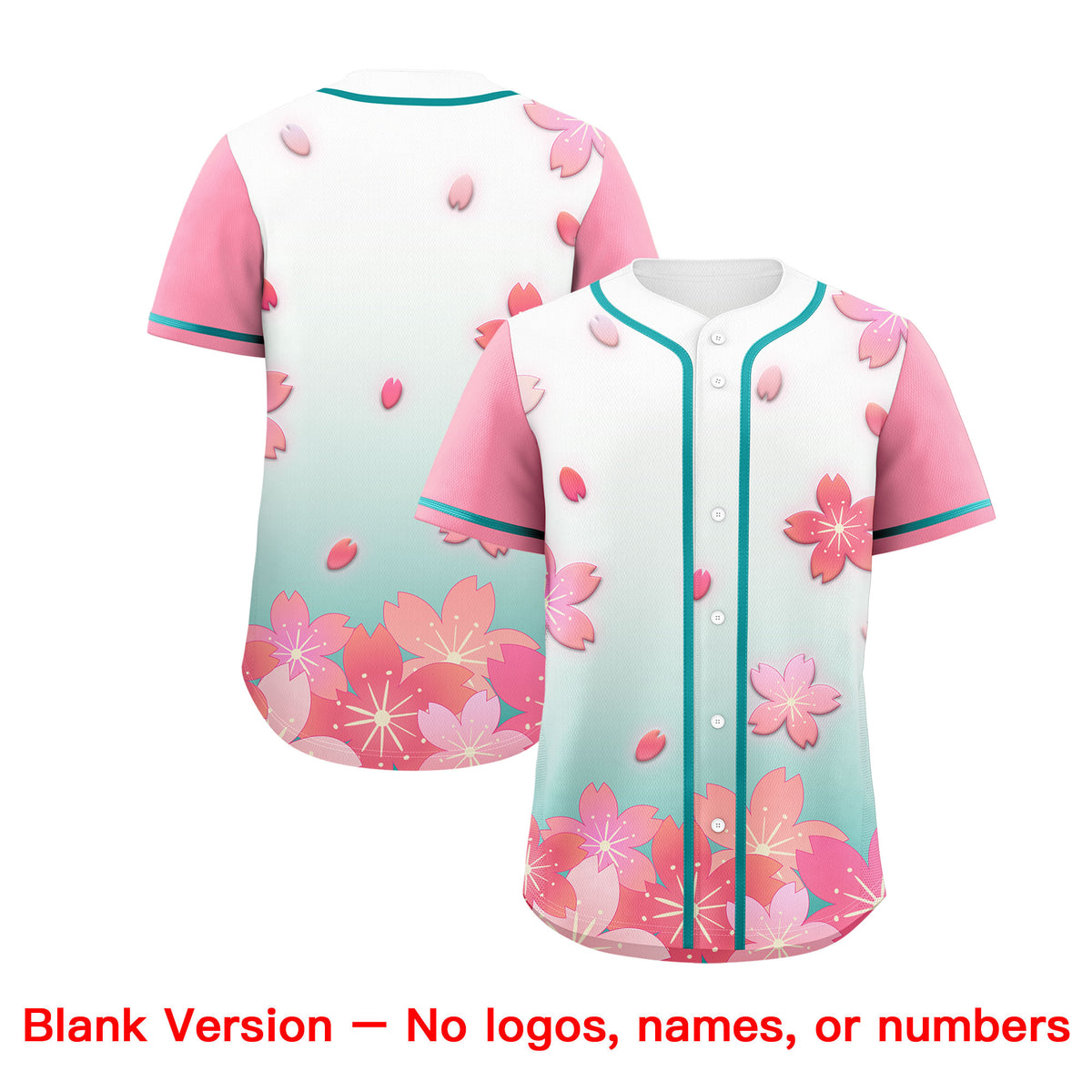 Custom Green Pink Gradient Fashion Elastic Baseball Jersey| KXKSHOP