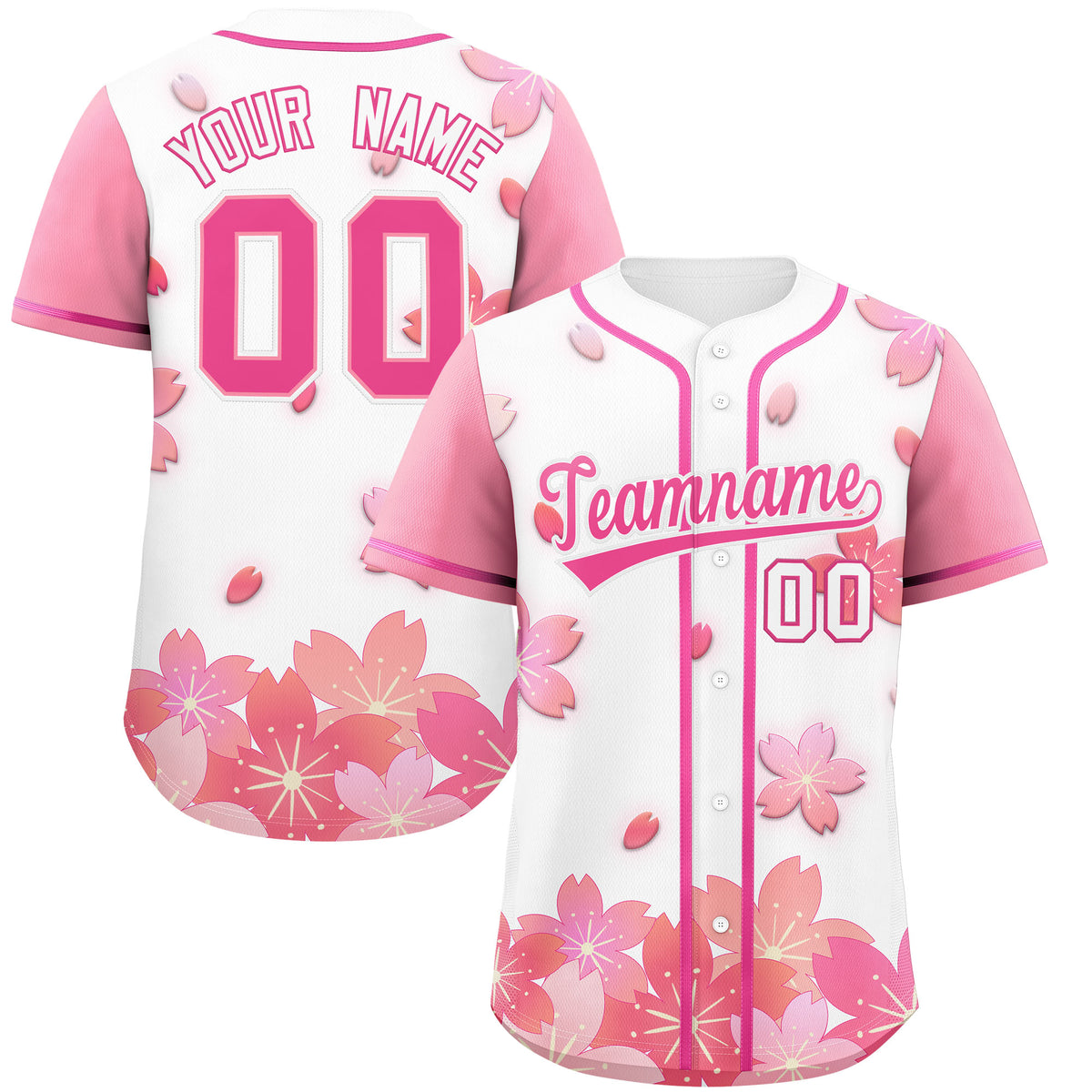 Custom White Pink Gradient Fashion Elastic Baseball Jersey| KXKSHOP