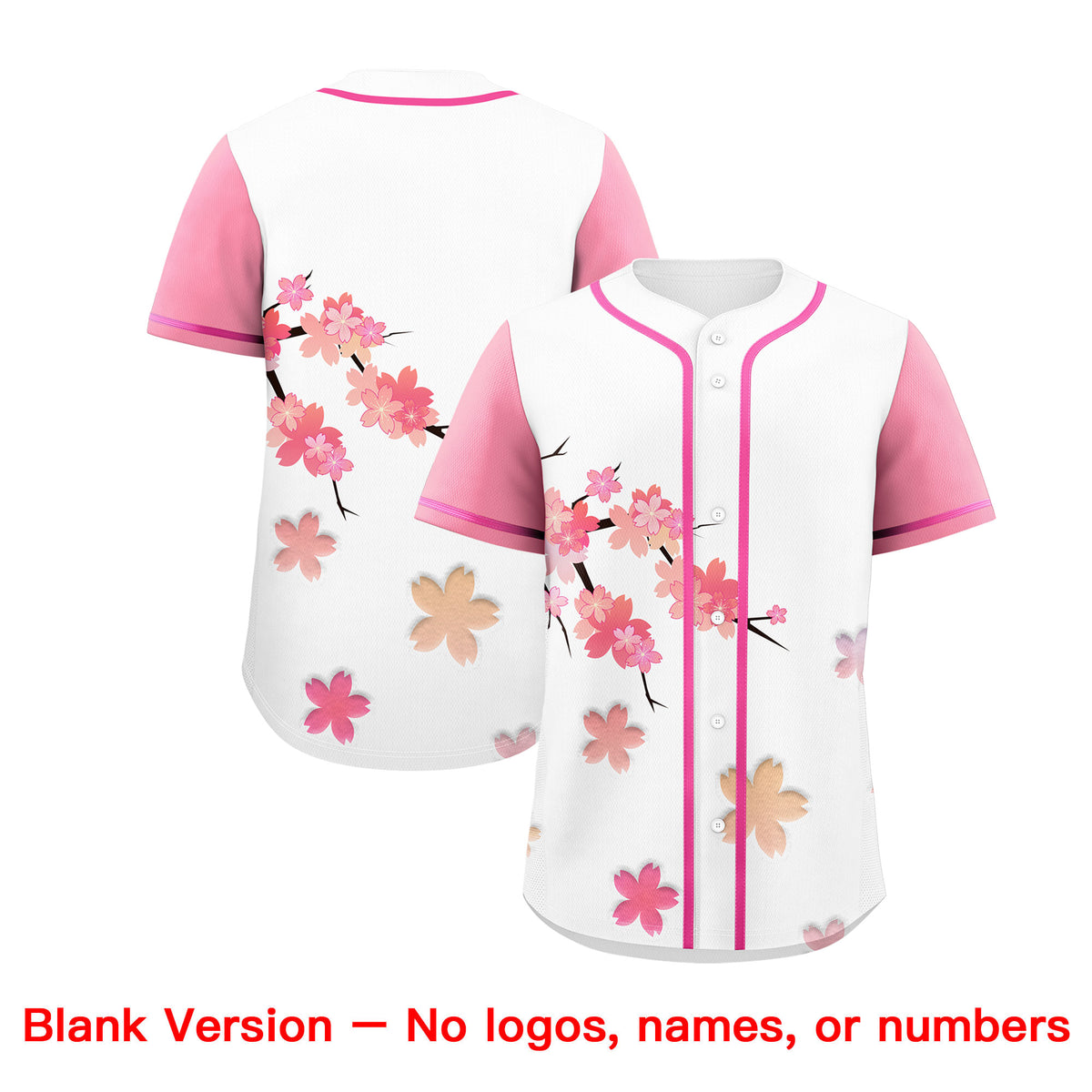 Custom White pink Gradient Fashion Elastic Baseball Jersey| KXKSHOP
