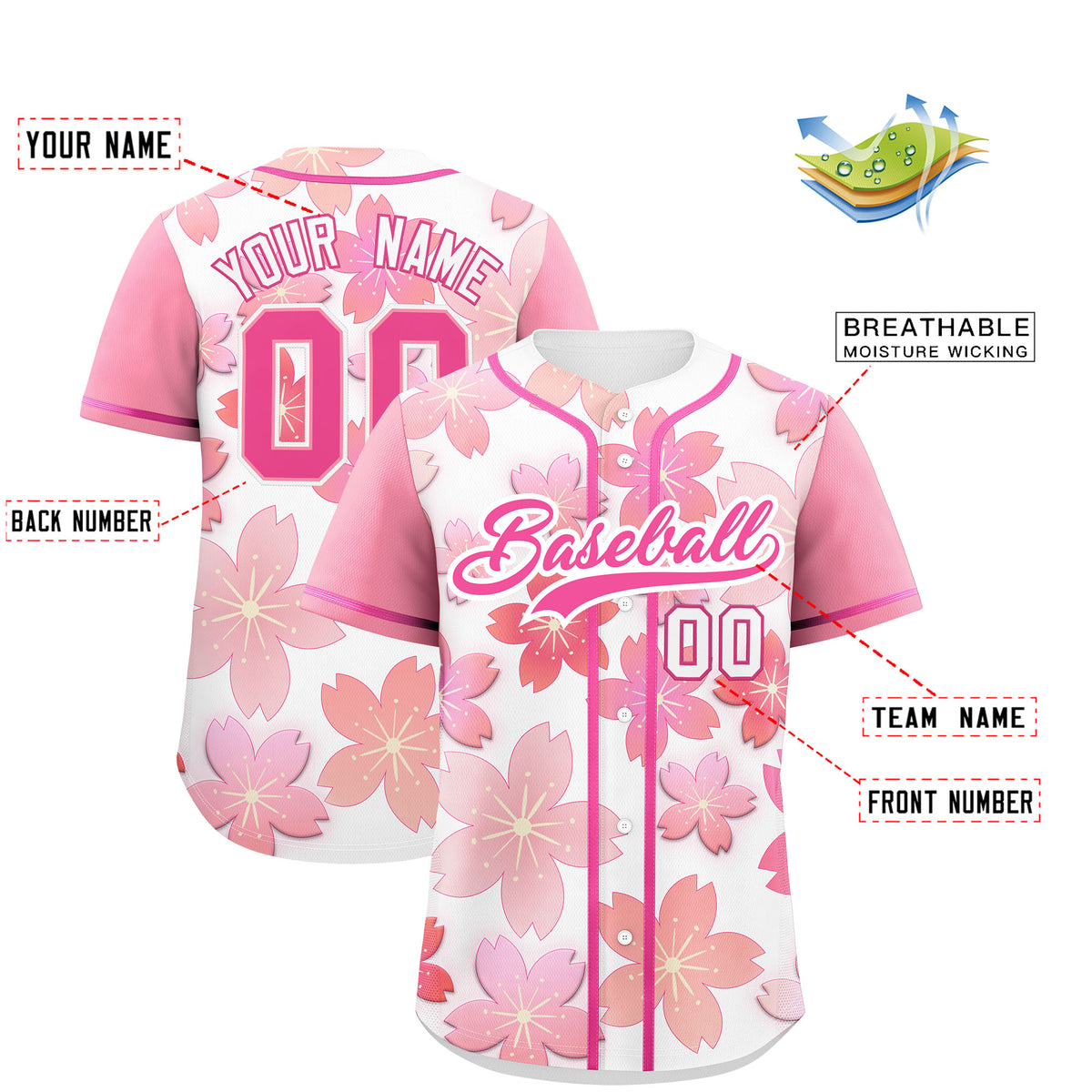 Custom White Gradient Fashion Elastic Baseball Jersey| KXKSHOP
