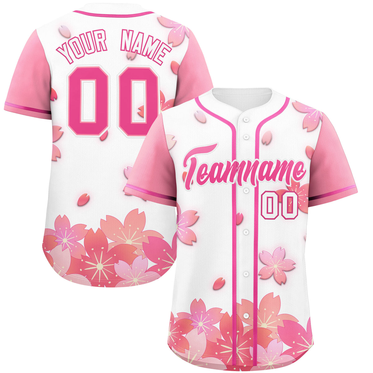 Custom White Pink Gradient Fashion Elastic Baseball Jersey| KXKSHOP