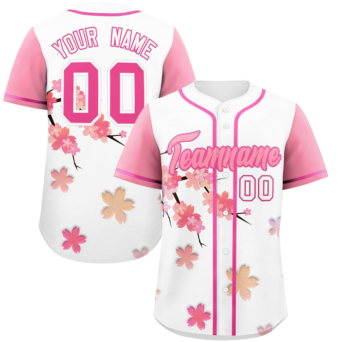 Custom White pink Gradient Fashion Elastic Baseball Jersey| KXKSHOP