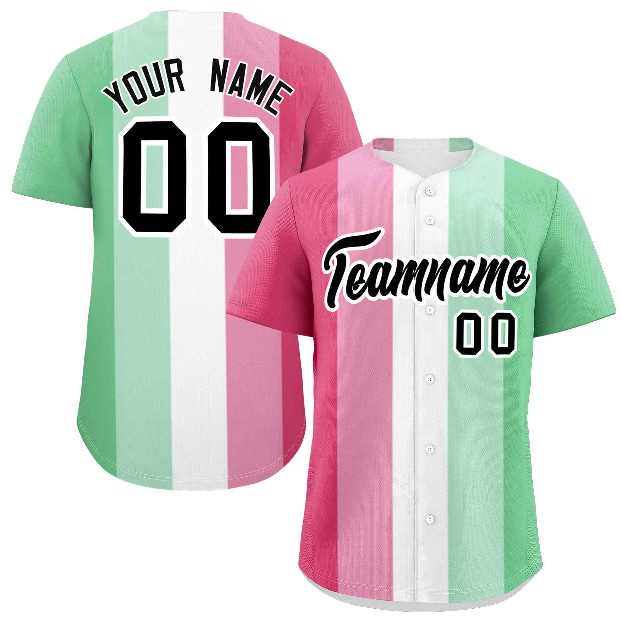 Custom Rainbow Abrosexual For Pride Month Color Block Authentic Baseball Jersey