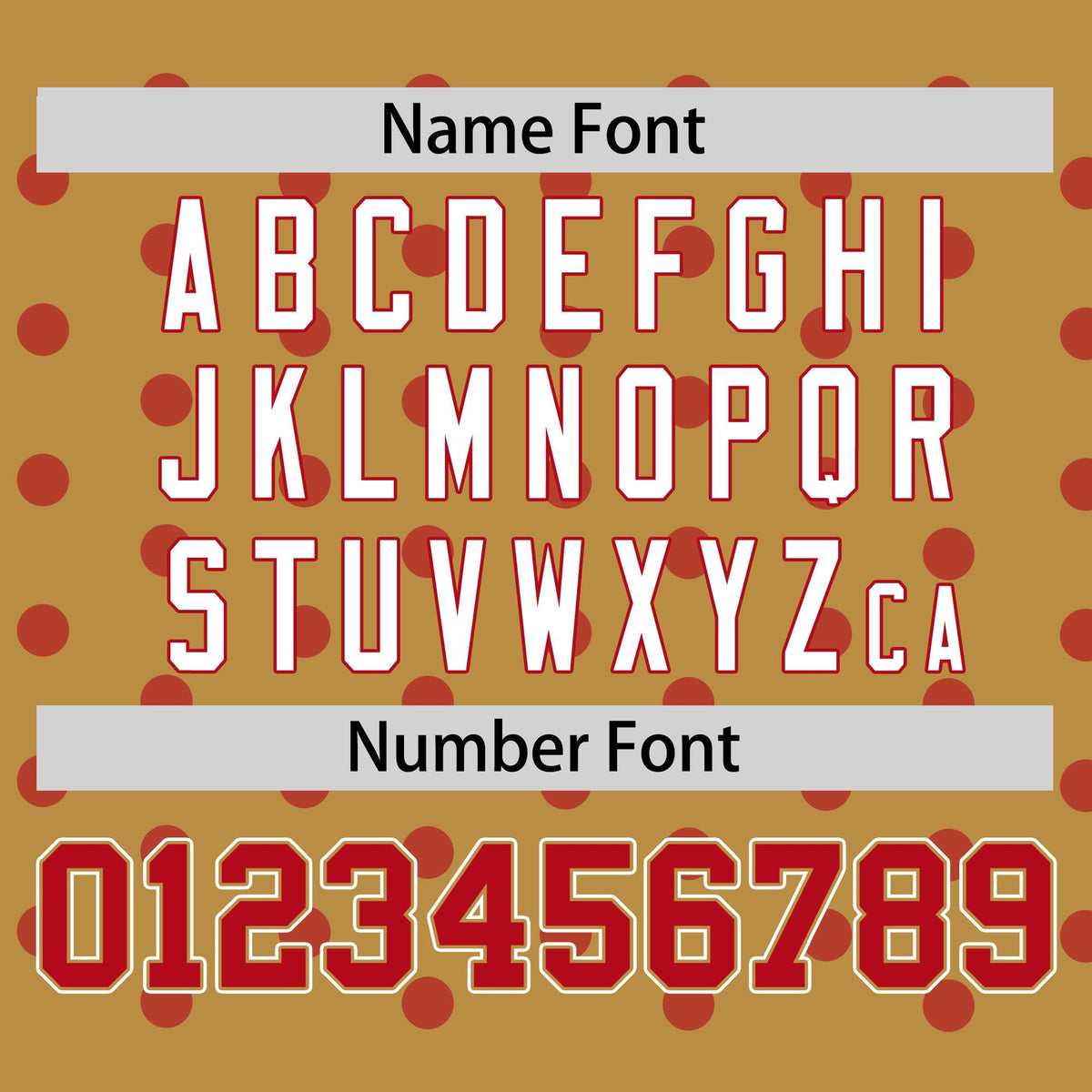 Custom Old Gold Red Personalized Polka Dot Graffiti Pattern Authentic Baseball Jersey