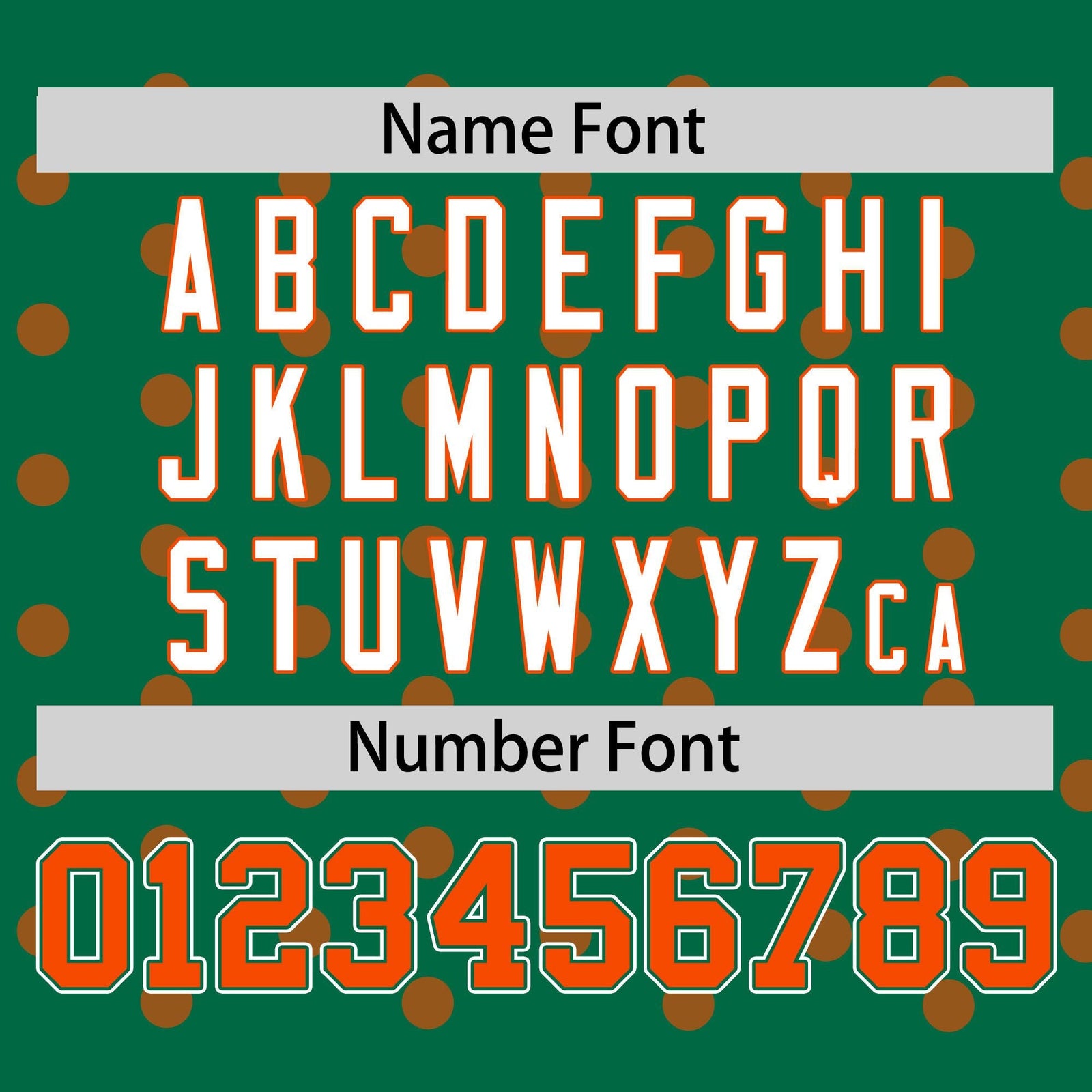 Custom Kelly Green Orange Personalized Polka Dot Graffiti Pattern Authentic Baseball Jersey