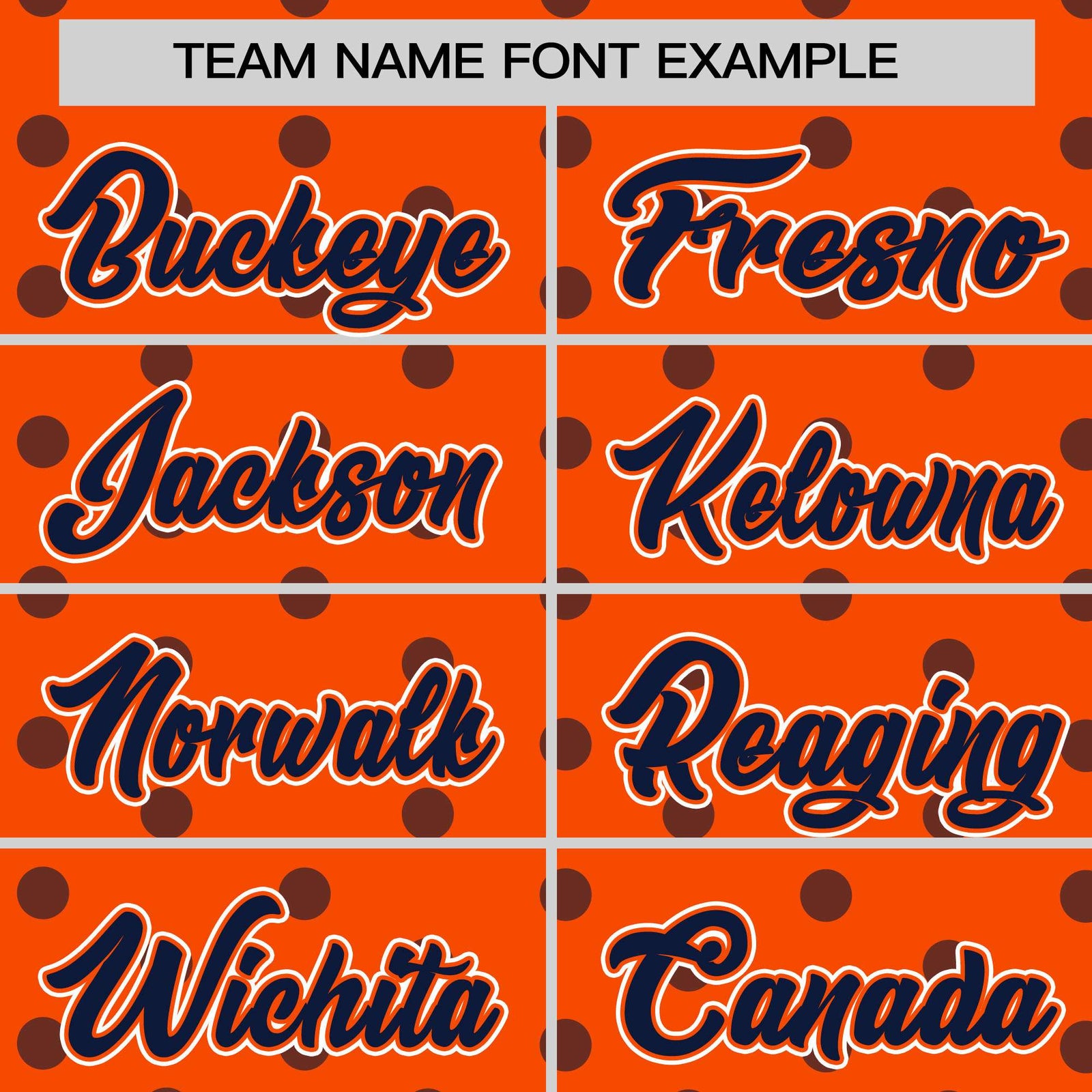 Custom Orange Navy Personalized Polka Dot Graffiti Pattern Authentic Baseball Jersey