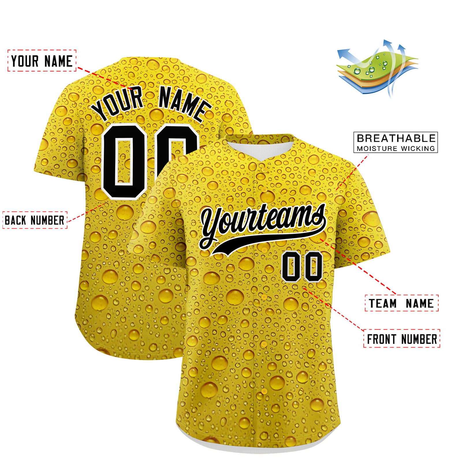 Custom Gold Personalized Team Shirts for Parties & Training | KXKSHOP