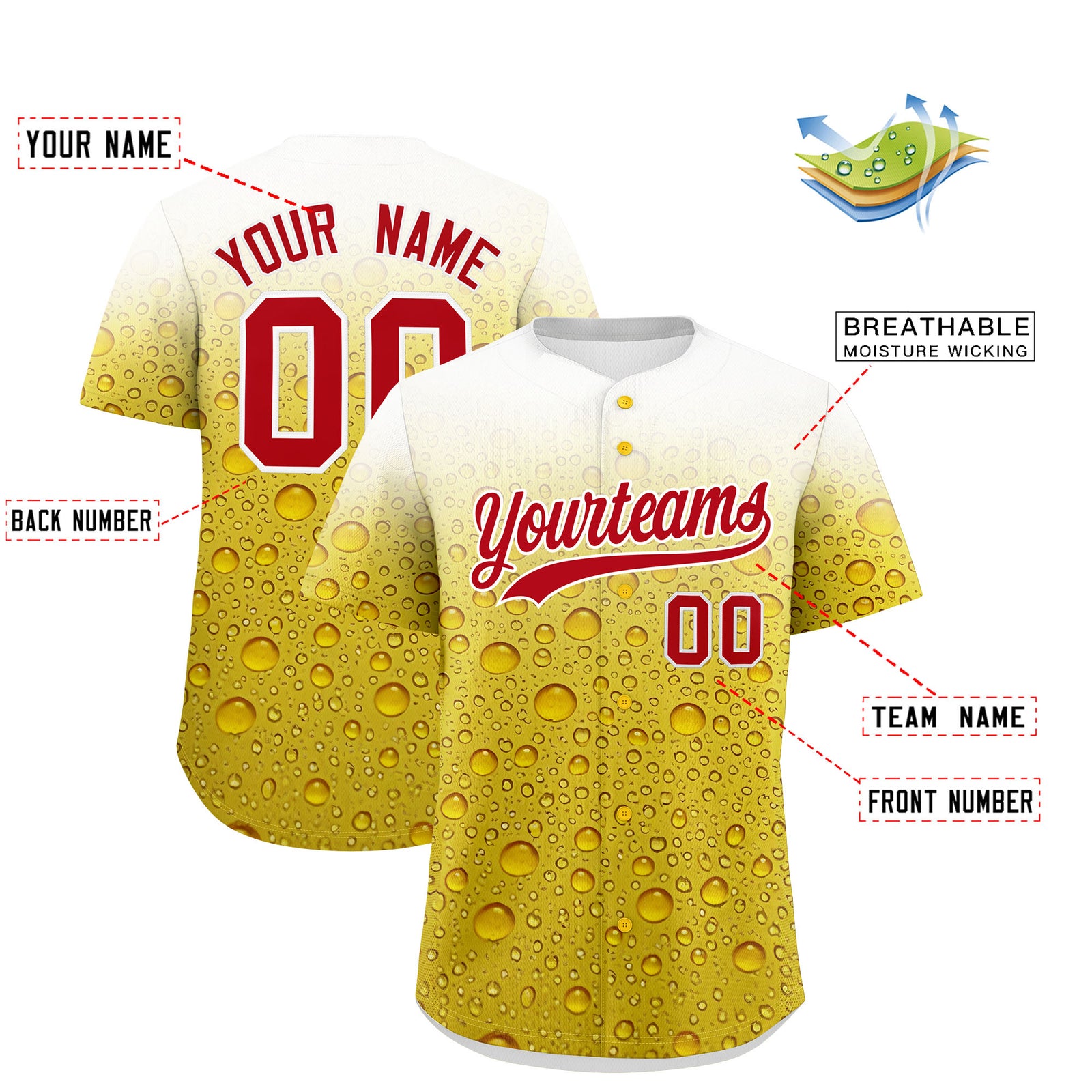 Custom Gold Personalized Team Shirts for Parties & Training | KXKSHOP